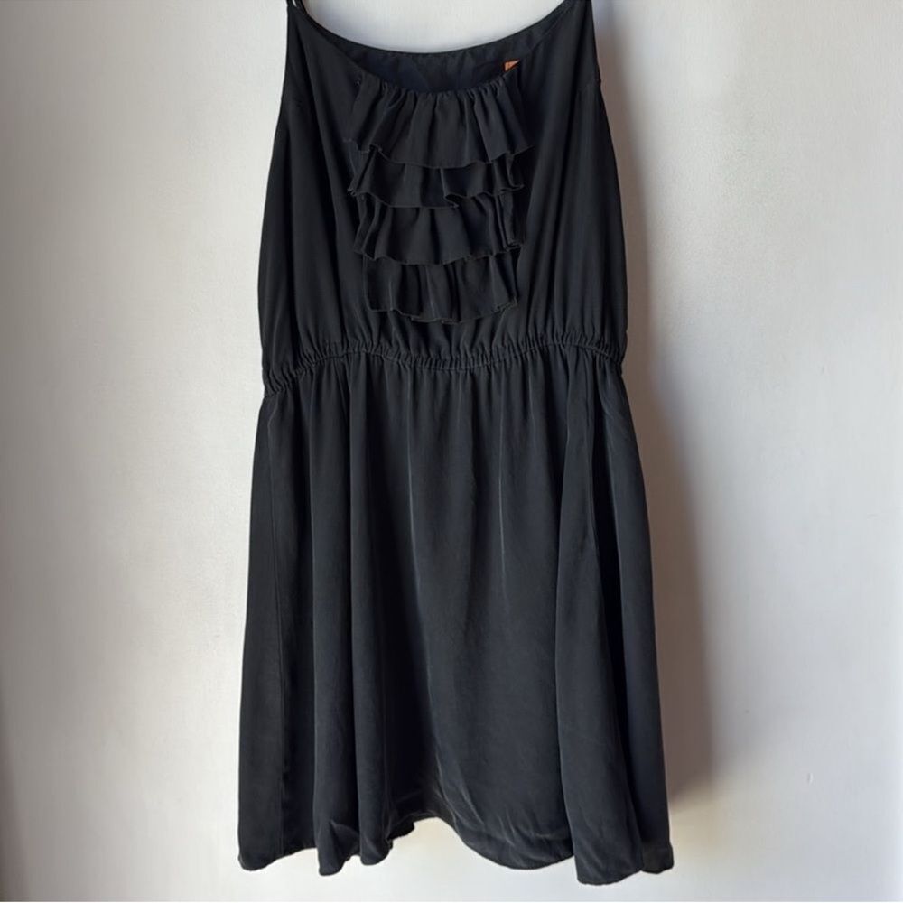 Silk Ruffle Mini Dress
